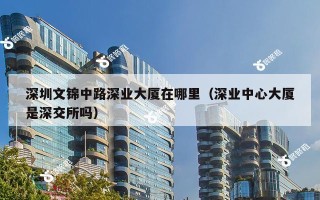 深圳文锦中路深业大厦在哪里（深业中心大厦是深交所吗）