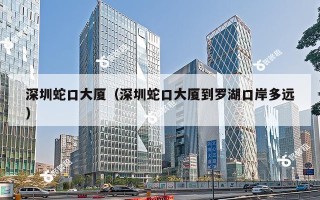 深圳蛇口大厦（深圳蛇口大厦到罗湖口岸多远）