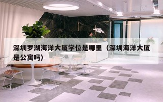 深圳罗湖海洋大厦学位是哪里（深圳海洋大厦是公寓吗）