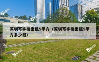 深圳写字楼出租5平方（深圳写字楼出租5平方多少钱）