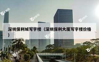 深圳保利城写字楼（深圳保利大厦写字楼价格）